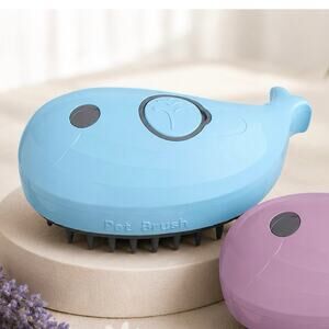 Whale Pet Spray Grooming Brush for Dogs Cats & Small Pets NIB Blue